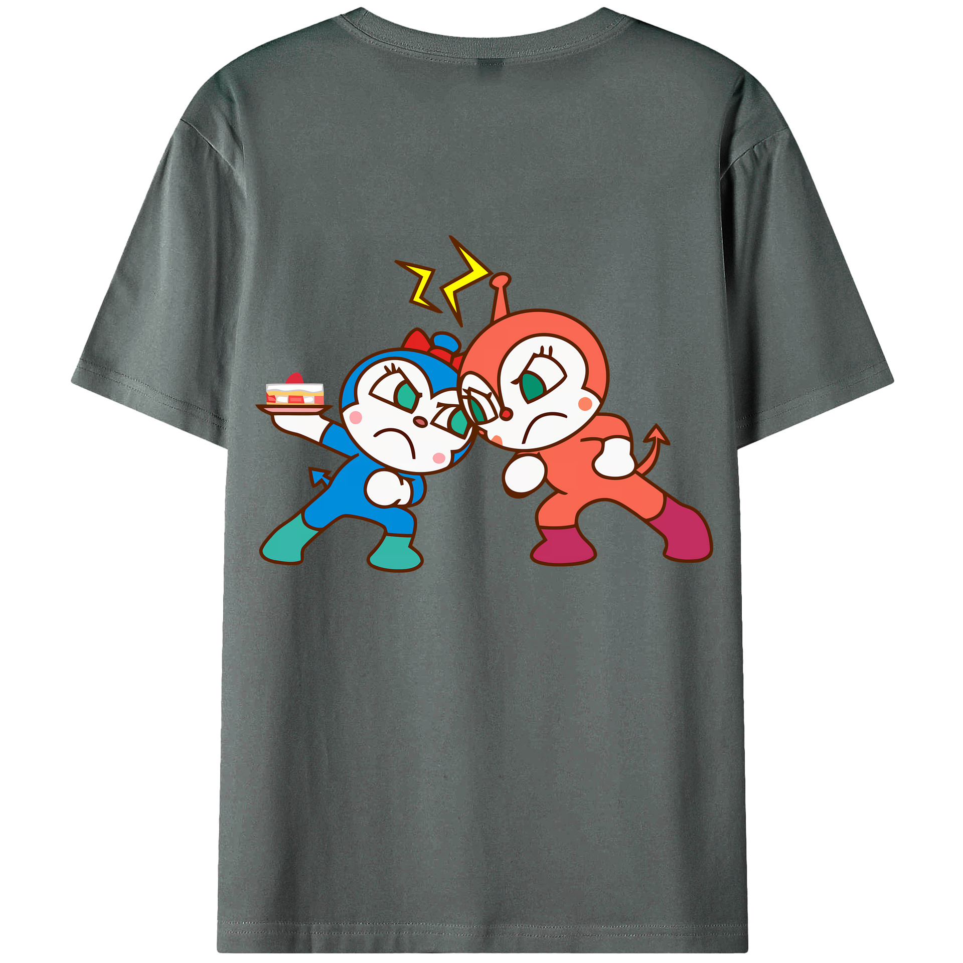 （画像用） アンパンマン Anpanman 綿100％ メンズ半袖Tシャツ（バックプリント） 通気性